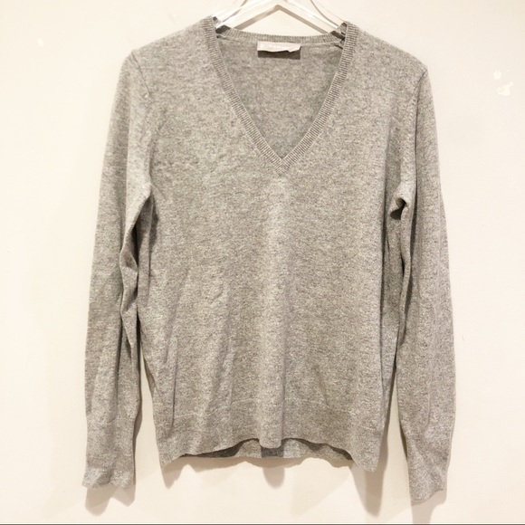 Everlane The Cashmere V-Neck Heather Grey - Picture 5 of 8
